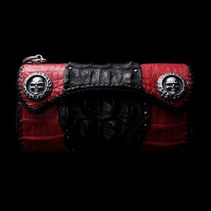 2013/01 2スナップ ロングウォレット レッドクロコダイル