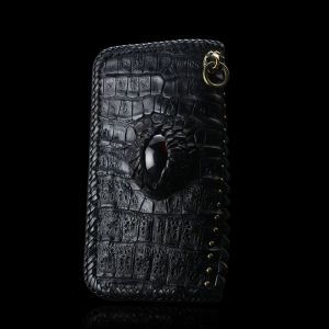 2015/12 義眼 縁編みロングウォレット クロコダイル