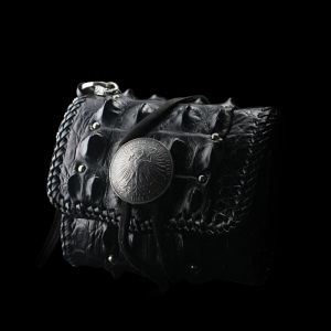 2016/07 三つ折り ショートウォレット クロコダイル背びれ