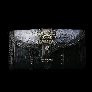 2016/12 1スナップ ロングウォレット グレークロコダイル