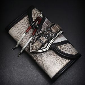 2017/07 ワンスナップ BURNOUTウォレット ホワイトクロコダイル