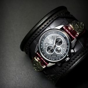 2017/07 リストウォッチ パープルグレー クロコダイル