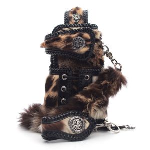 2018/01 バイカーズウォレット ヒョウ毛皮 フルセット