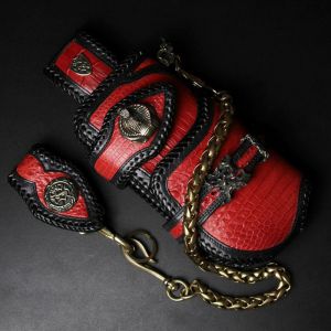 2019/04 バイカーズウォレット レッドクロコ フルセット