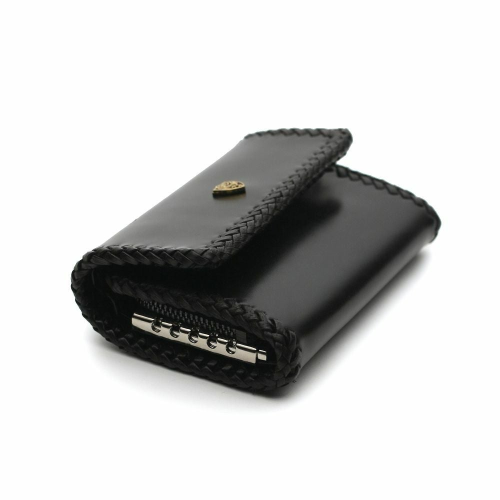 レザーブランドS'FACTORY キーウォレット カウレザー ブラック（牛革） メンズ革財布