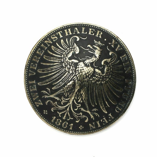 レザーブランドS'FACTORY ジャーマンコイン コンチョ ブラス（真鍮） バイカーズ ウォレット カスタム パーツ