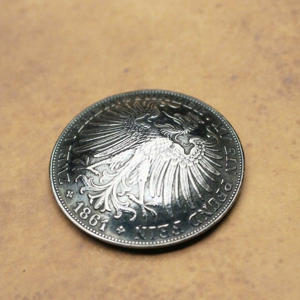 レザーブランドS'FACTORY ジャーマンコイン コンチョ Silver925 バイカーズ ウォレット カスタム パーツ