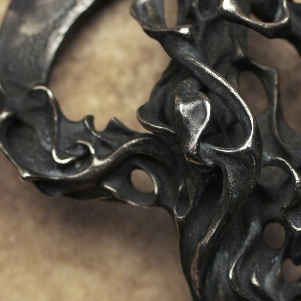 レザーブランドS'FACTORY BURN OUT バックル 白銅（キュプロニッケル）ベルト シルバー Animal Worship Silver 