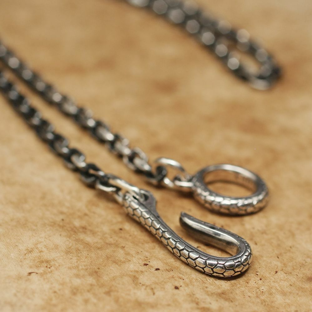 レザーブランドS'FACTORY スネークフック ネックレスチェーン 小 Silver925 メンズ アクセサリー ネックレス