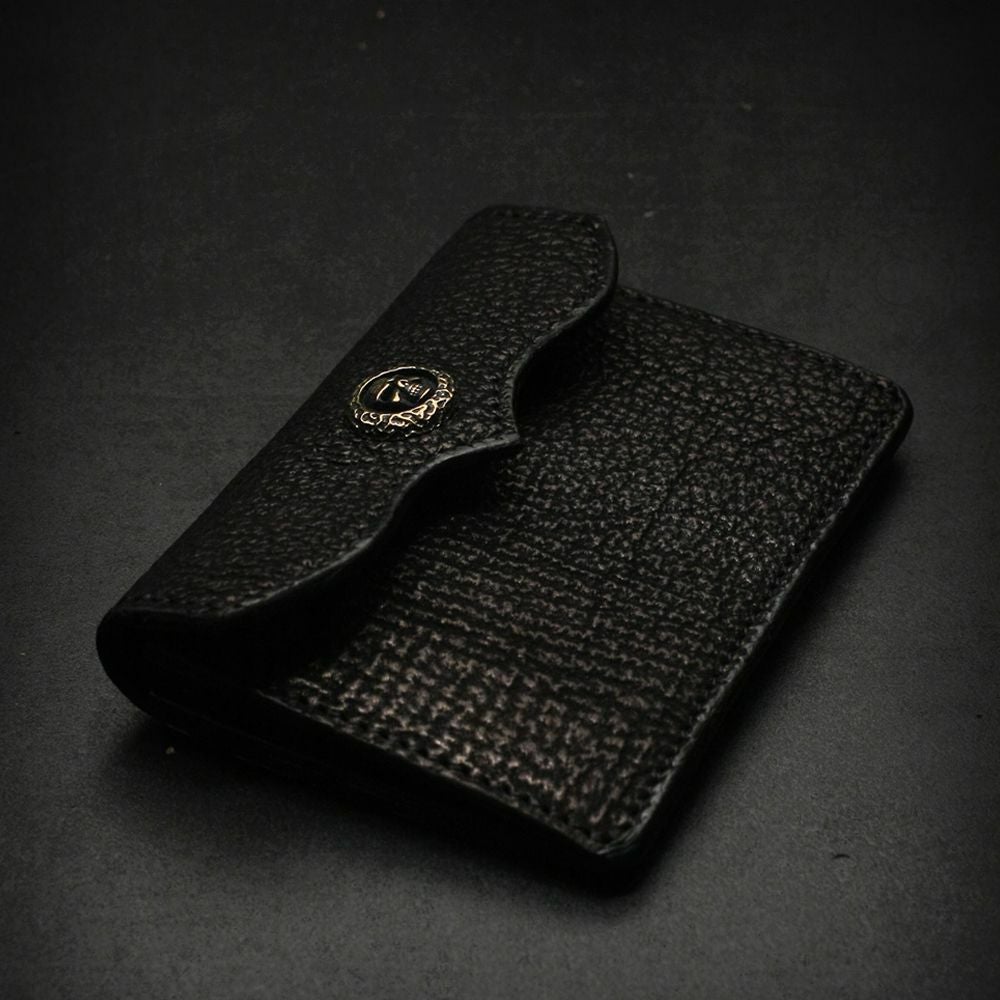 レザーブランドS'FACTORY スマート ショート ウォレット シャーク（サメ革） メンズ革財布