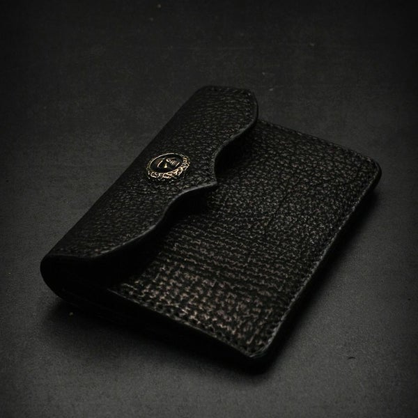 レザーブランドS'FACTORY スマート ショート ウォレット シャーク（サメ革） メンズ革財布