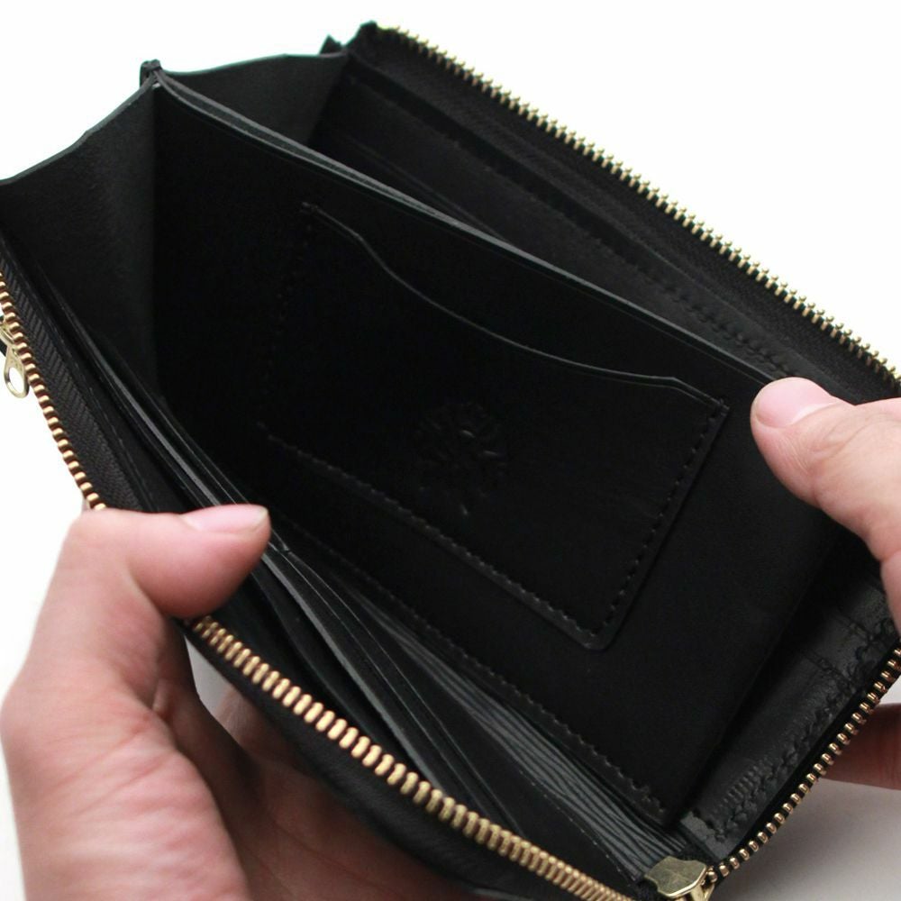 L字ファスナー ロングウォレット シャーク（サメ革）│メンズ革小物