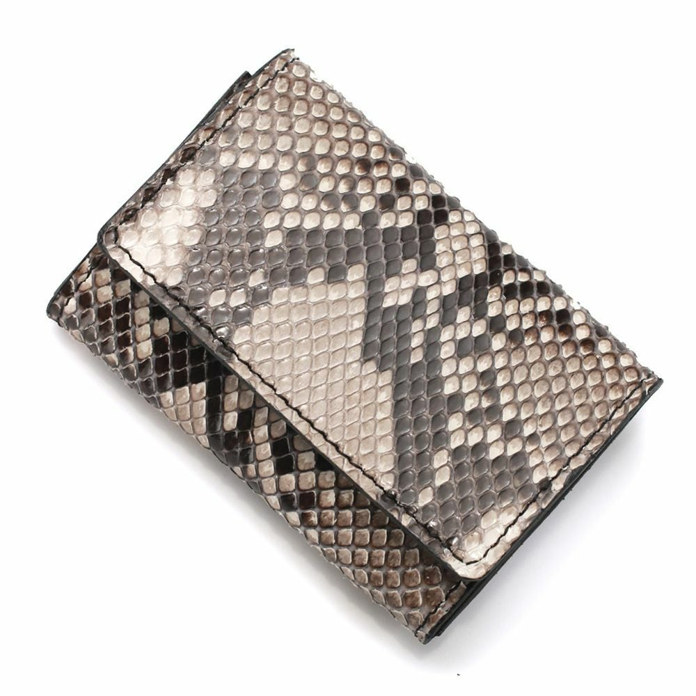 レザーブランドS'FACTORY シンプル名刺入れ パイソン（ヘビ革）革小物 カードケース