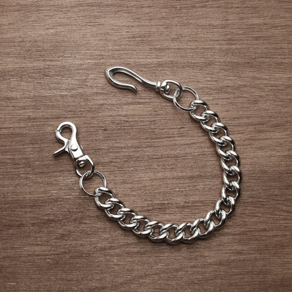 レザーブランドS'FACTORY ショート ウォレット チェーン スタンダード シルバー ブラス（真鍮）アクセサリー 短い 