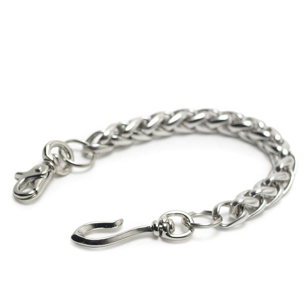 レザーブランドS'FACTORY ショート ウォレット チェーン インフィニティー シルバー ブラス（真鍮）アクセサリー 短い 