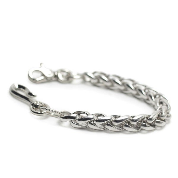 レザーブランドS'FACTORY ショート ウォレット チェーン インフィニティー シルバー ブラス（真鍮）アクセサリー 短い 