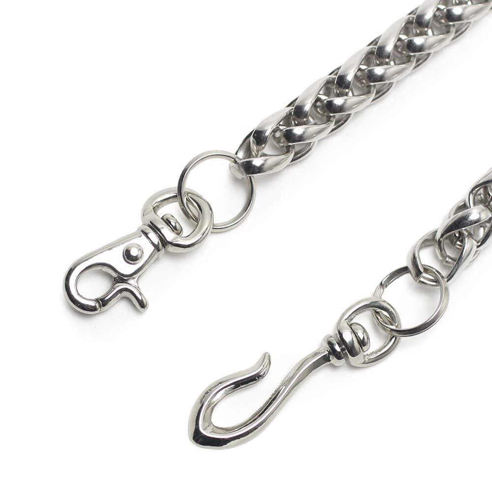 レザーブランドS'FACTORY ショート ウォレット チェーン インフィニティー シルバー ブラス（真鍮）アクセサリー 短い 