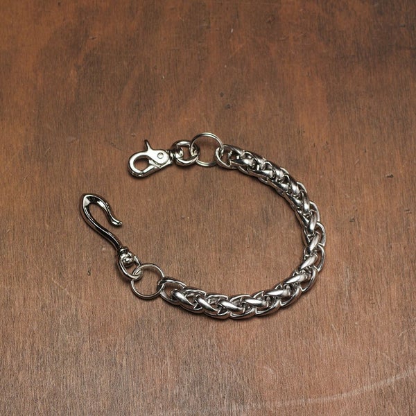 レザーブランドS'FACTORY ショート ウォレット チェーン インフィニティー シルバー ブラス（真鍮）アクセサリー 短い 