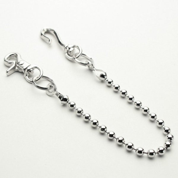 レザーブランドS'FACTORY ショート ウォレット チェーン ボール小 シルバー ブラス（真鍮）アクセサリー 短い 