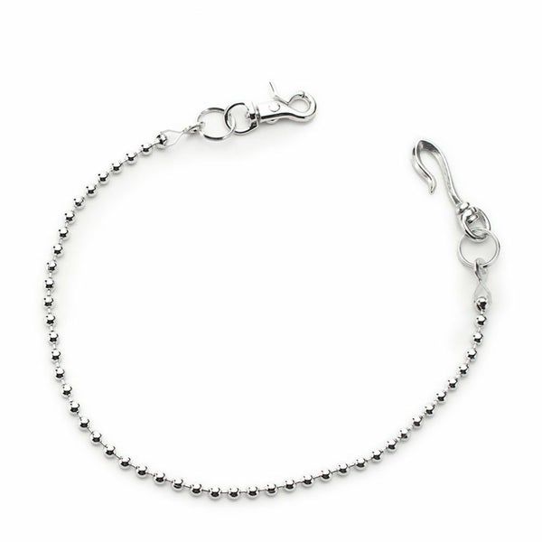 レザーブランドS'FACTORY ウォレット チェーン ボール小 シルバー ブラス（真鍮）アクセサリー