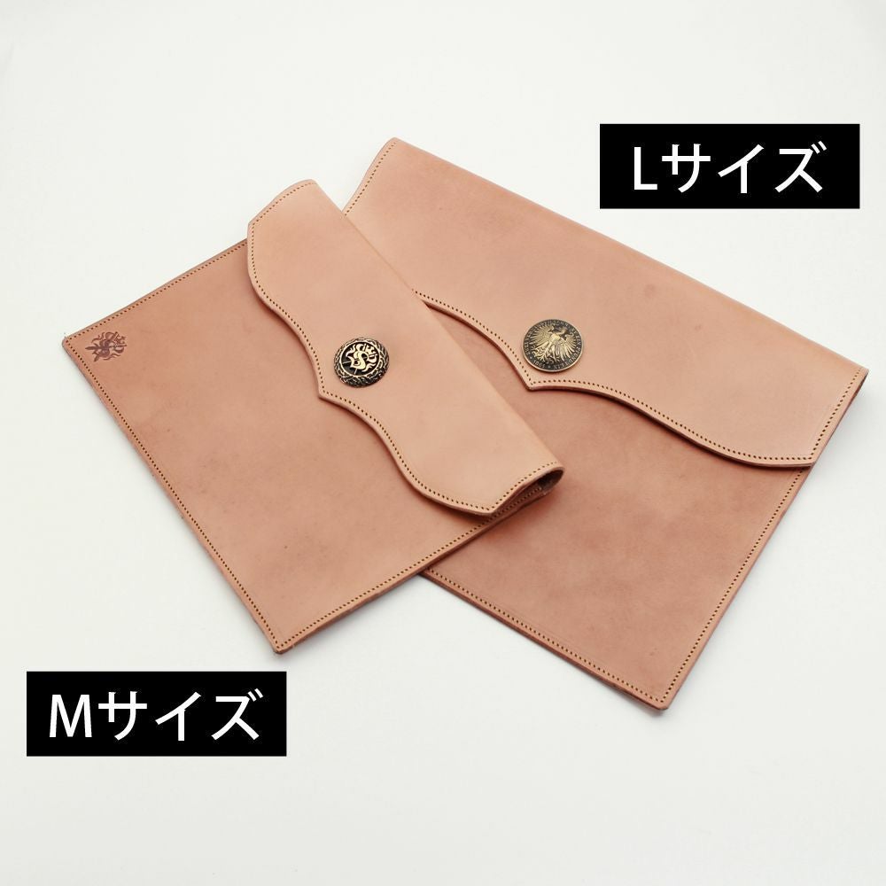 ドキュメントケース Mサイズ 栃木レザー ナチュラル（牛革）│メンズ革