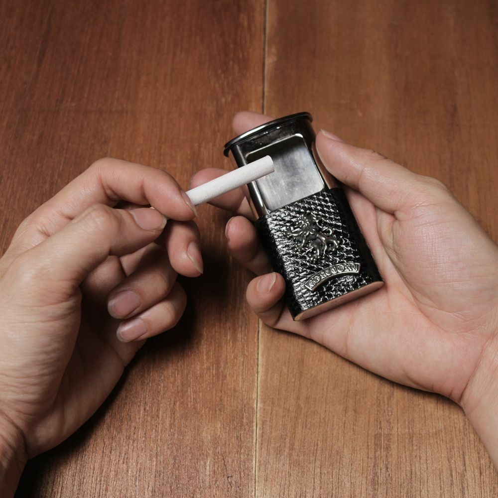 レザーブランドS'FACTORY 携帯灰皿 トカゲ革（リザード）