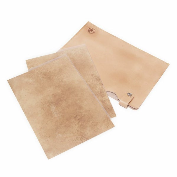 レザーブランドS'FACTORY A5 レザーファイル カウレザー ナチュラル（牛革）本革 クリアファイル ケース