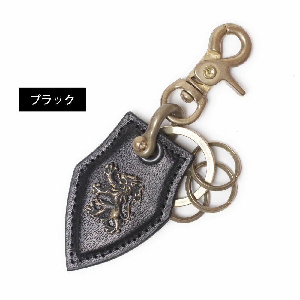 ライオン レザー キーホルダー クリップ 栃木レザー（牛革）│メンズ革
