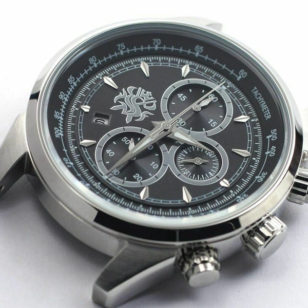 腕時計,ベルト,メンズ,馬革,ポニーレザー,クロノグラフ,ターコイズ,ブルー