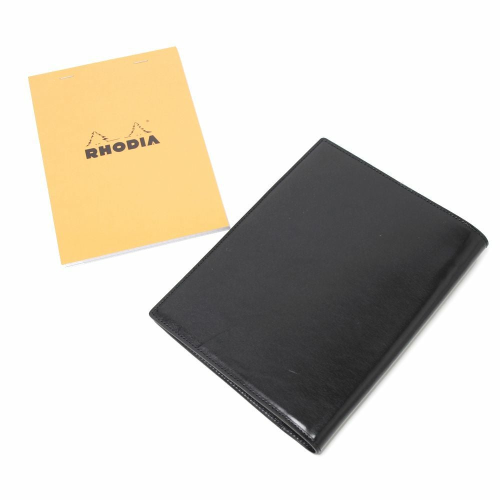 Rhodia レザーメモカバー No.16 A5サイズ カウレザー ブラック(牛革 Rhodia レザーメモカバー No.16 A5サイズ カウレザー ブラック(牛革