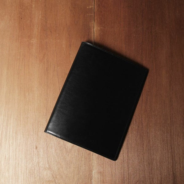 レザーブランドS'FACTORY「Rhodia レザーメモカバー No.16 A5サイズ カウレザー ブラック（牛革）」商品画像