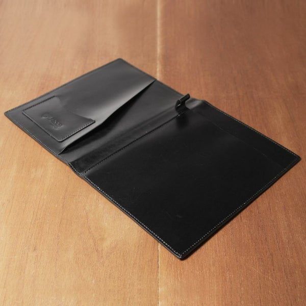 レザーブランドS'FACTORY「Rhodia レザーメモカバー No.16 A5サイズ カウレザー ブラック（牛革）」商品画像