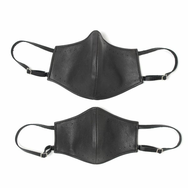 レザーブランドS'FACTORY「レザーカラスマスク ゴート ブラック」商品画像