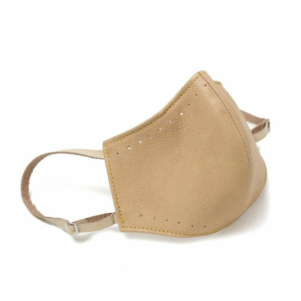 レザーブランドS'FACTORY「レザーカラスマスク カウレザー ナチュラル」商品画像