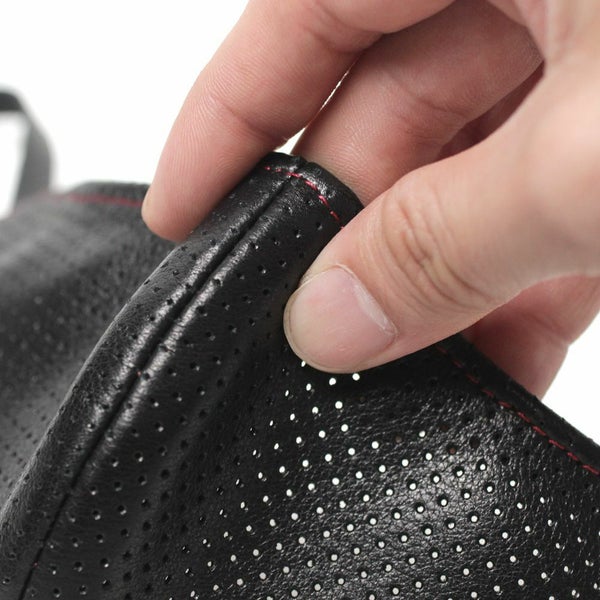 レザーブランドS'FACTORY「レザーカラスマスク パンチングレザー レッドステッチ」商品画像