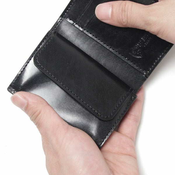 レザーブランドS'FACTORY「三つ折りミニウォレット 栃木レザー ブラック」商品画像