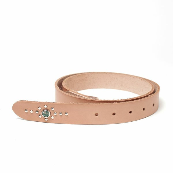 レザーブランドS'FACTORY「栃木レザー ジェムストーンベルト 3cm幅 カウレザー ナチュラル（牛革）」商品画像