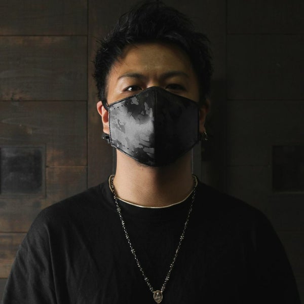 レザーブランドS'FACTORY「レザーカラスマスク カモフラ ブラック」商品画像