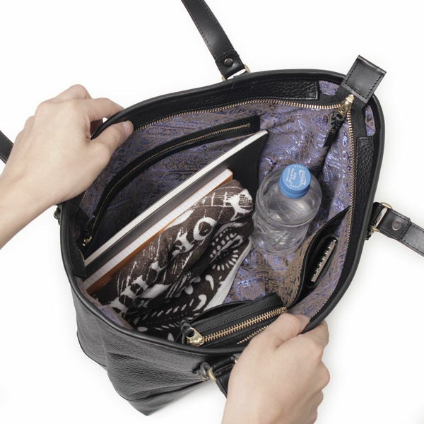 レザーブランドS'FACTORY「BURNOUTシンプルトート バッグ カウレザー ブラック（牛革）」商品画像