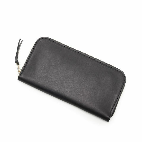 レザーブランドS'FACTORY「スリムファスナー ロング ウォレット 栃木レザー ブラック（牛革）」商品画像