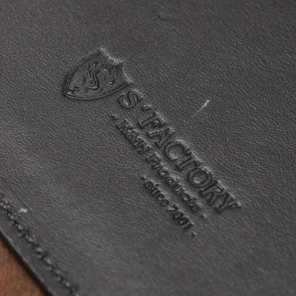 S'FACTORY「伝票サイズ シングル レザーバインダー ブラック（牛革）」商品画像