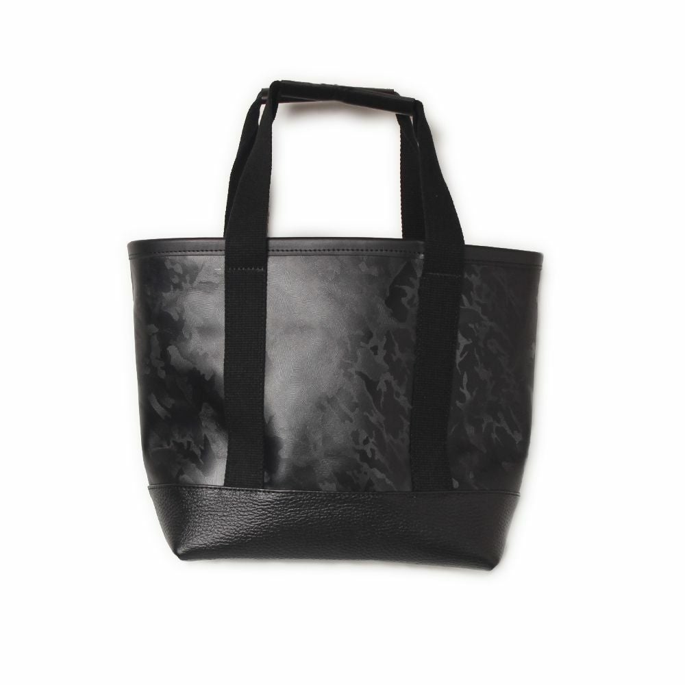 ミニトートバッグ ブラック カモフラ柄 カウレザー（牛革）