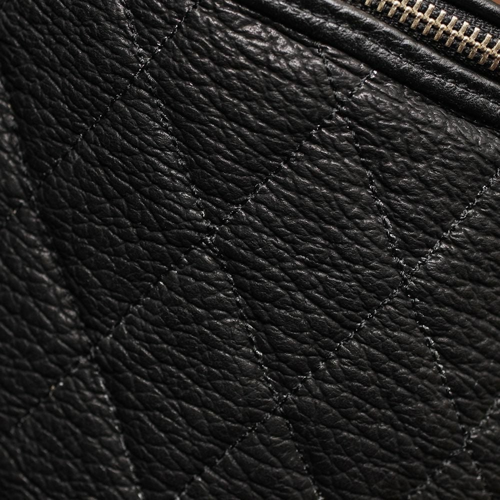 キルティング ボディバッグ ブラック シャーク（サメ革）